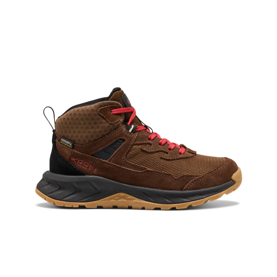 Big Kids' Hightrail Waterproof Hiking Boot | Dark Earth/Garnet - Image 11
