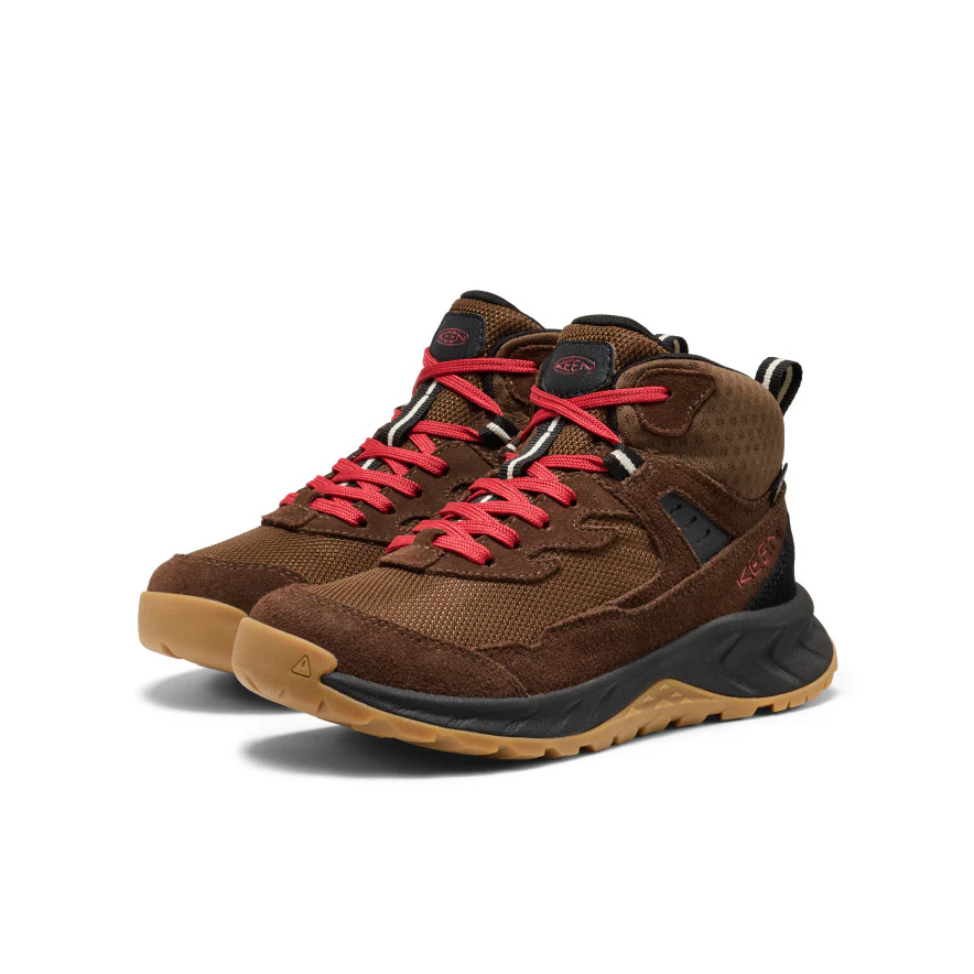 Big Kids' Hightrail Waterproof Hiking Boot | Dark Earth/Garnet - Image 9