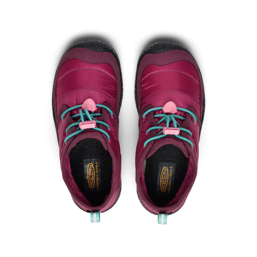 Big Kids' Howser II Waterproof Chukka  |  Beaujolais/Pool Blue - Image 4