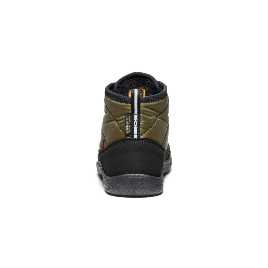 Big Kids' Howser II Waterproof Chukka | Dark Olive/Gold Flame - Image 5
