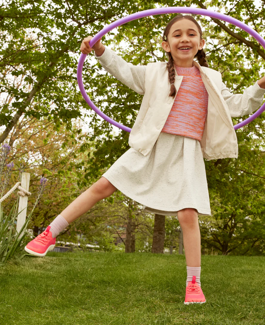 Big Kids' KNX Knit Sneaker | Dubarry/Star White - Image 8