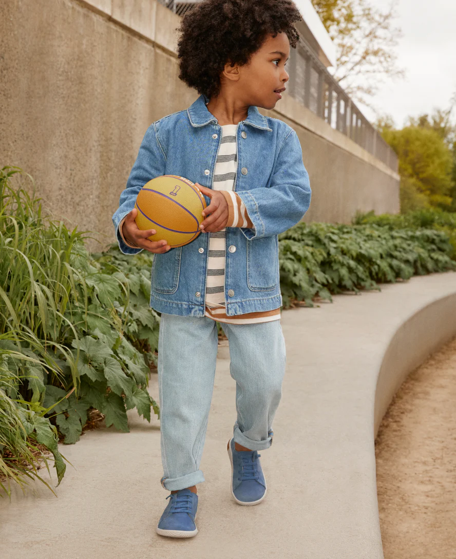 Big Kids' KNX Leather Sneaker  |  Coronet Blue/Vapor - Image 8