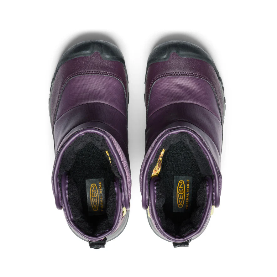 Big Kids' Puffrider Waterproof Winter Boot | Black Plum/Daiquiri Green - Image 4