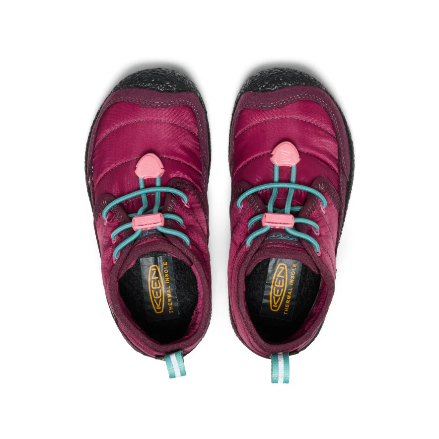Little Kids' Howser II Waterproof Chukka | Beaujolais/Pool Blue - Image 4
