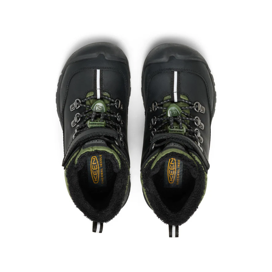 Little Kids' Kanibou Waterproof Winter Boot | Black/Bronze Green - Image 4
