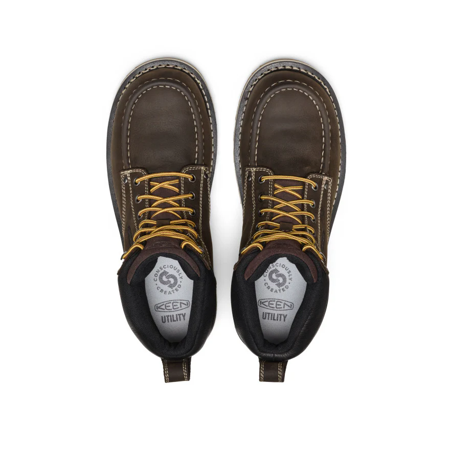 Men's Cincinnati 6" Waterproof Boot (Carbon Toe) | Dark Chocolate/Sandshell - Image 4