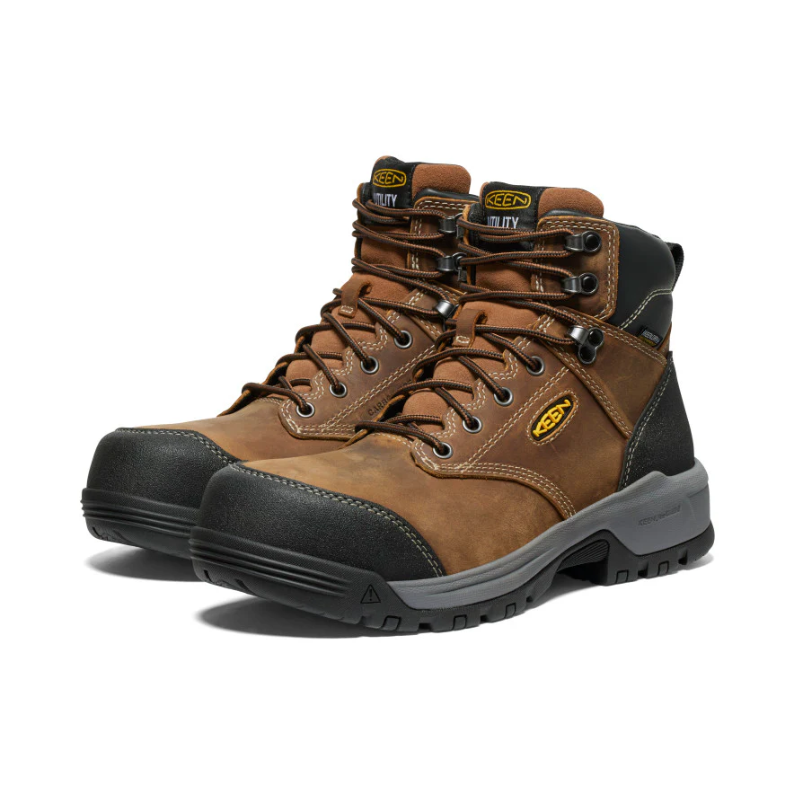 Men's Evanston 6" Waterproof Boot (Carbon Toe) | Bison/Black - Image 2