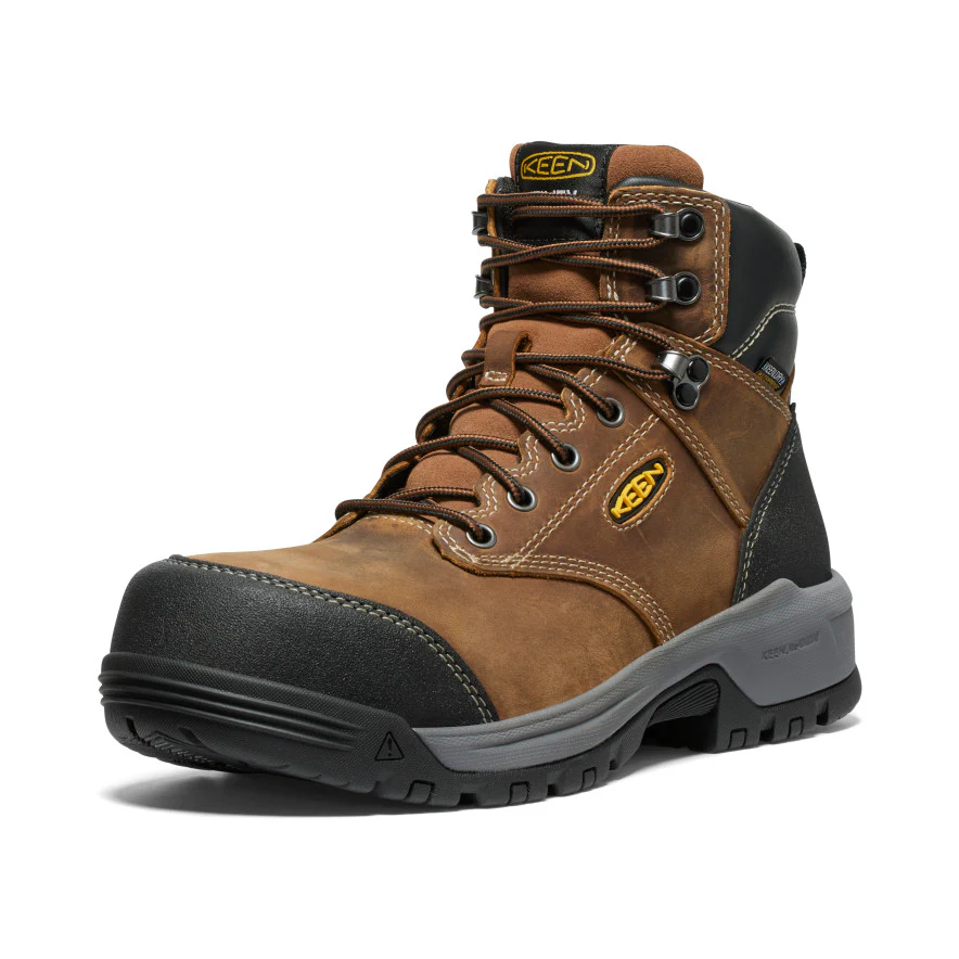 Men's Evanston 6" Waterproof Boot (Carbon Toe) | Bison/Black - Image 3