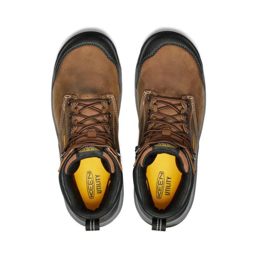 Men's Evanston 6" Waterproof Boot (Carbon Toe) | Bison/Black - Image 4