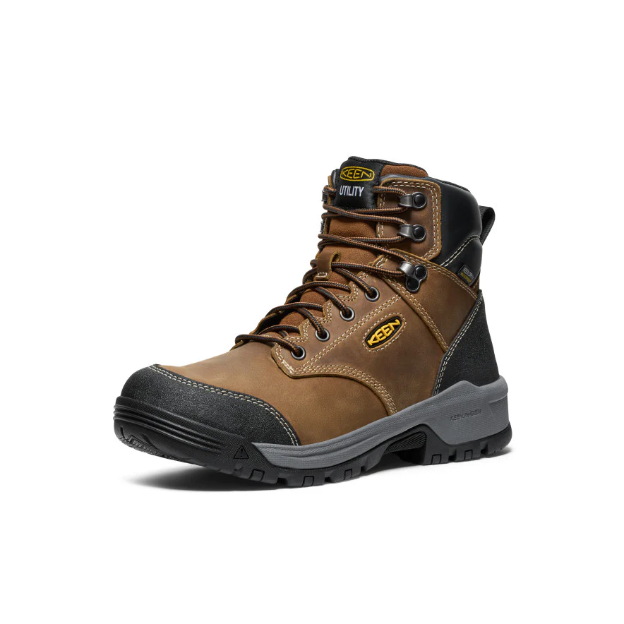 Men's Evanston 6" Waterproof Boot (Soft Toe)  |  Bison/Black - Image 3