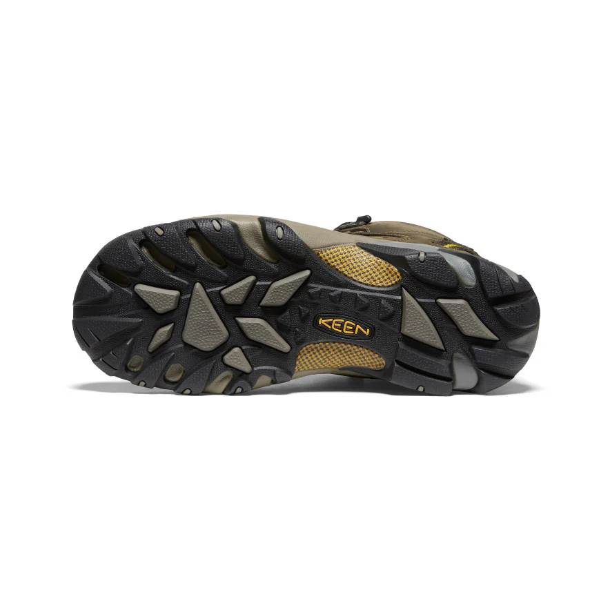 Men's Targhee II Mid Waterproof Hiking Boots | Black Olive/Yellow - Image 4