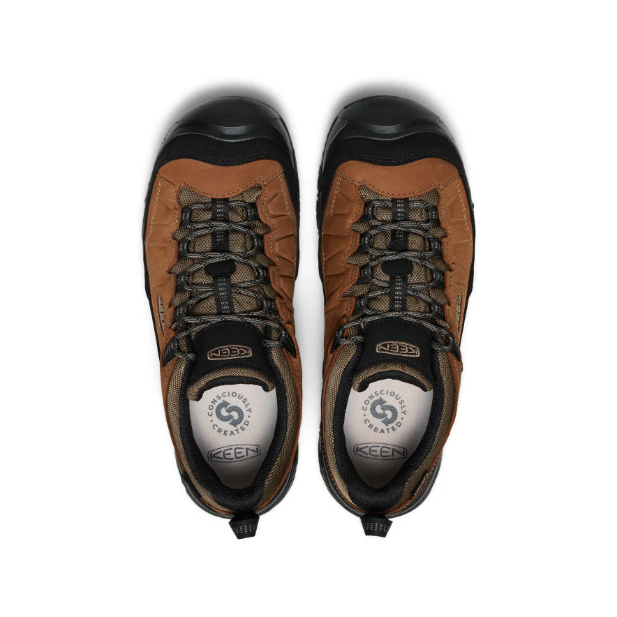 Men's Targhee IV Wide Waterproof Hiking Shoe | Bison/Black - Image 4