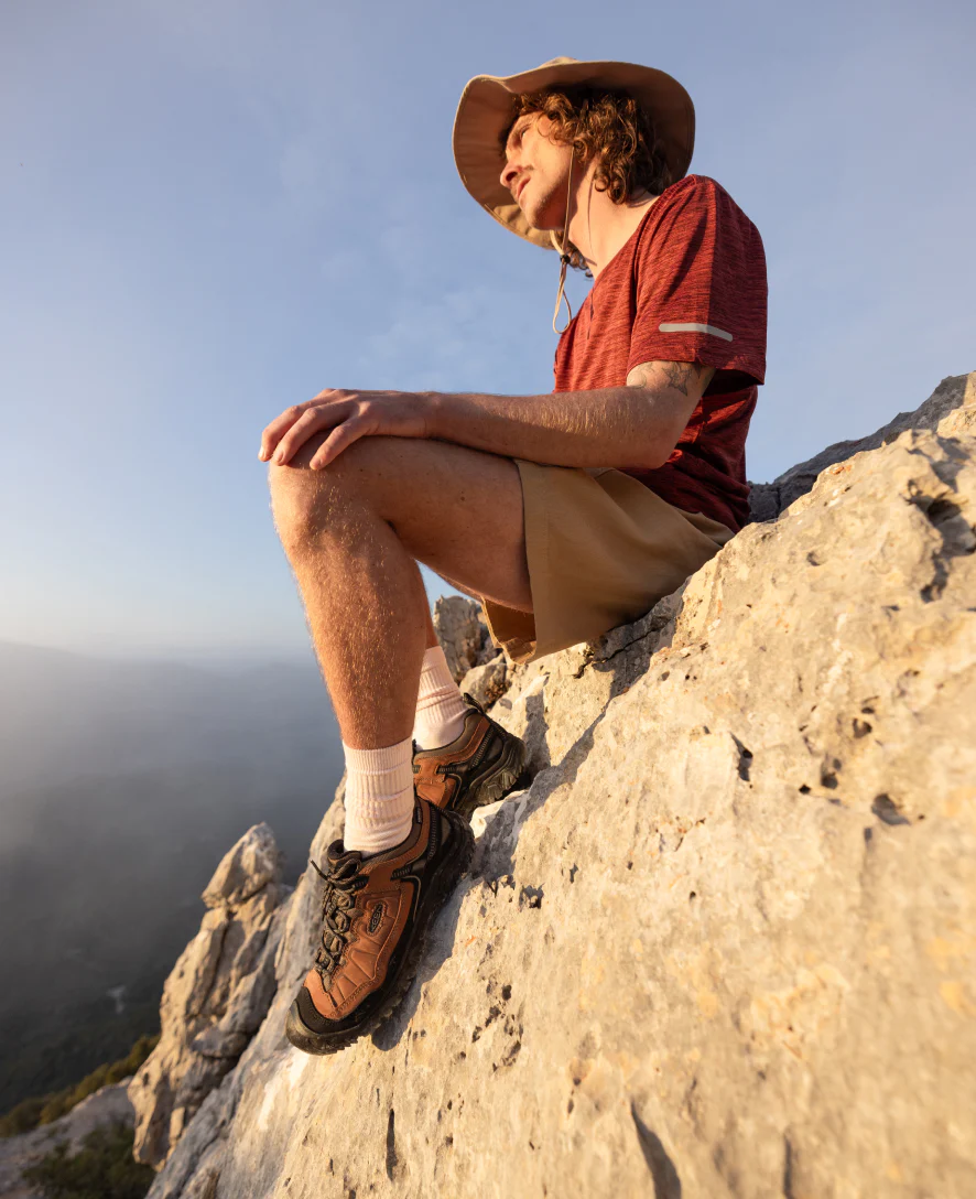 Men's Targhee IV Wide Waterproof Hiking Shoe | Sea Turtle/Roasted Pecan - Image 8