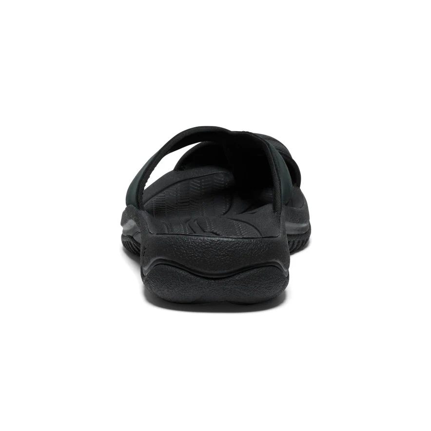 Men's Waimea Leather Flip-Flop | Black/Black - Image 5