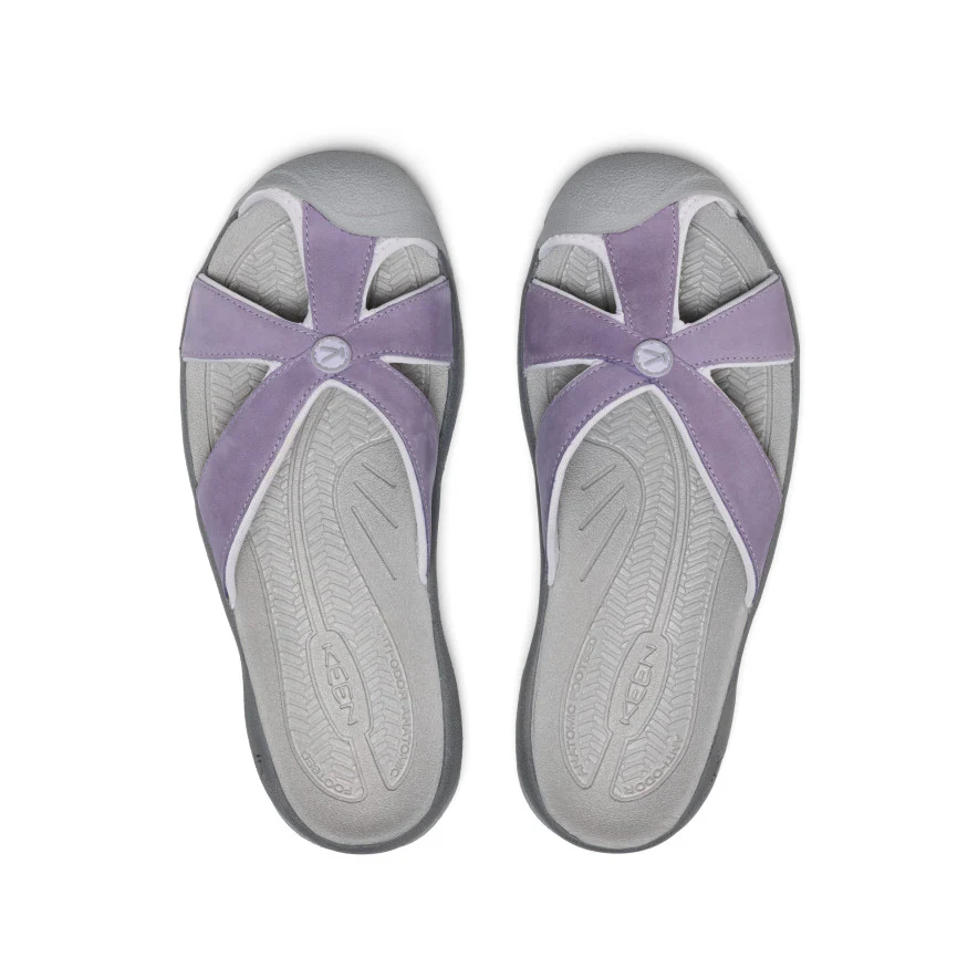 Women's Bali Leather Slide Sandal | Purple Haze/Steel Grey - Image 11