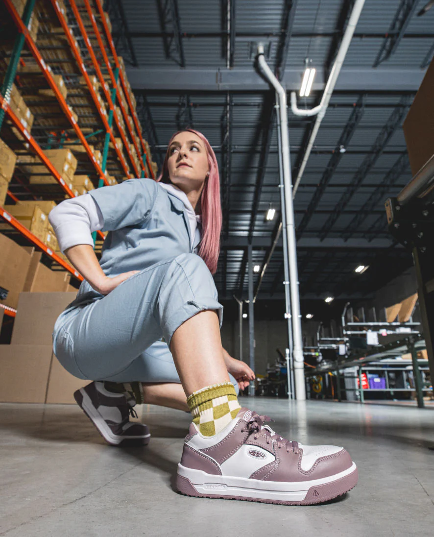 Women's Overton Work Shoe (Carbon Toe) | Toadstool/Star White - Image 9