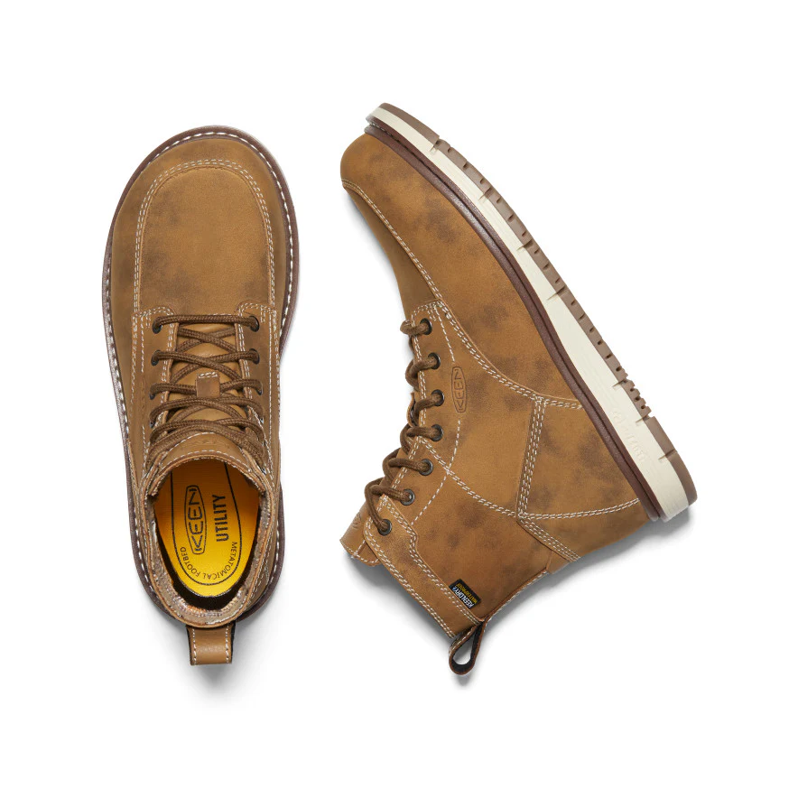 Women's San Jose 6" Waterproof Boot (Aluminum Toe) | Almond/Gum - Image 4